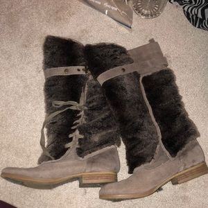 furry tall boots